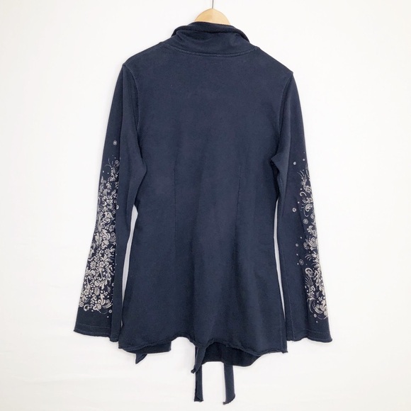 Lucky Brand Y2K navy blue graphic, print, two piece jogger set - Picture 4 of 13